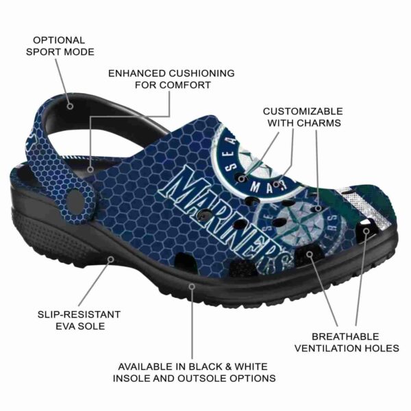 customized seattle mariners contrasting stripes crocs new arrival