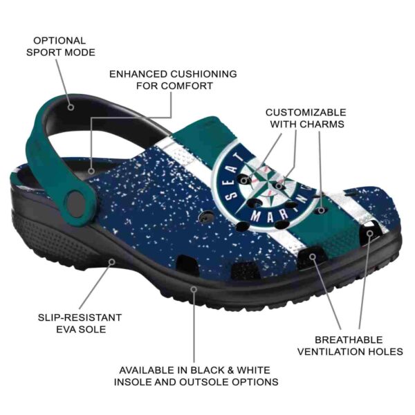 customized seattle mariners vertical stripes crocs new arrival