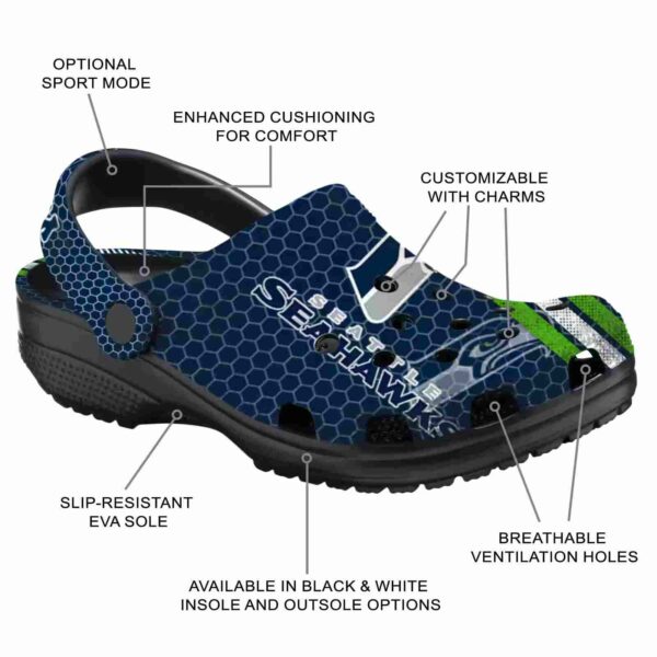 customized seattle seahawks contrasting stripes crocs new arrival