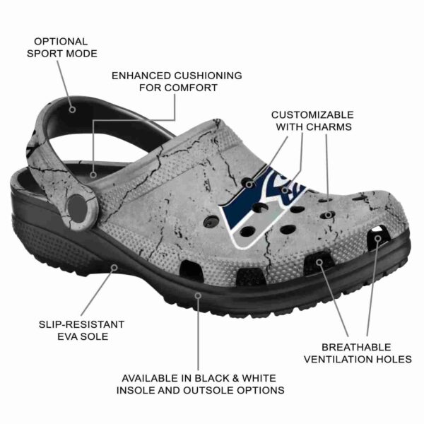 customized seattle seahawks cracked texture crocs new arrival