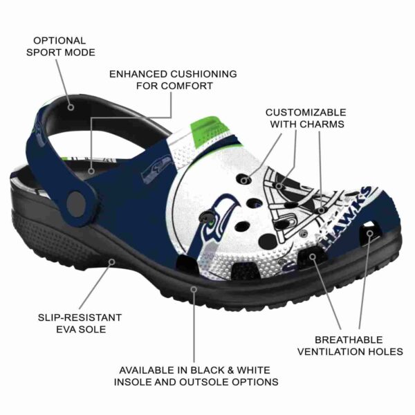customized seattle seahawks football helmet crocs new arrival