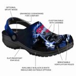 customized smu mustangs gothic skull clog best selling