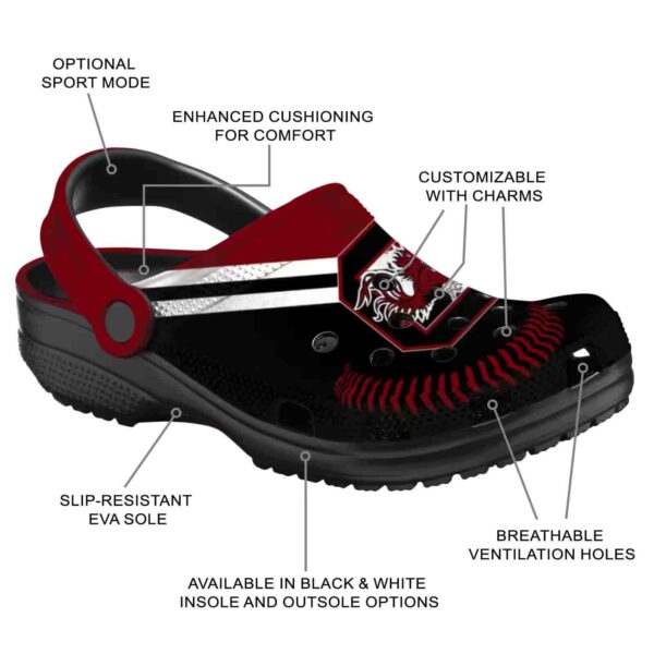customized south carolina gamecocks baseball motif crocs new arrival