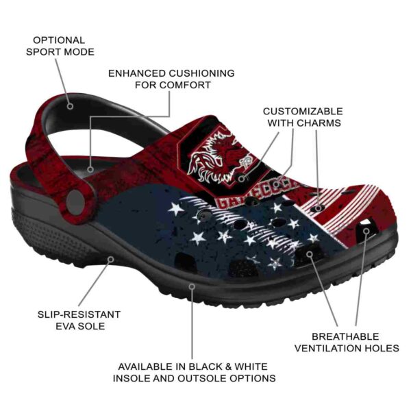 customized south carolina gamecocks star spangled side pattern crocs new arrival
