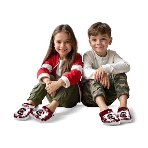 customized south carolina gamecocks zigzag paint burst crocs fashion forward