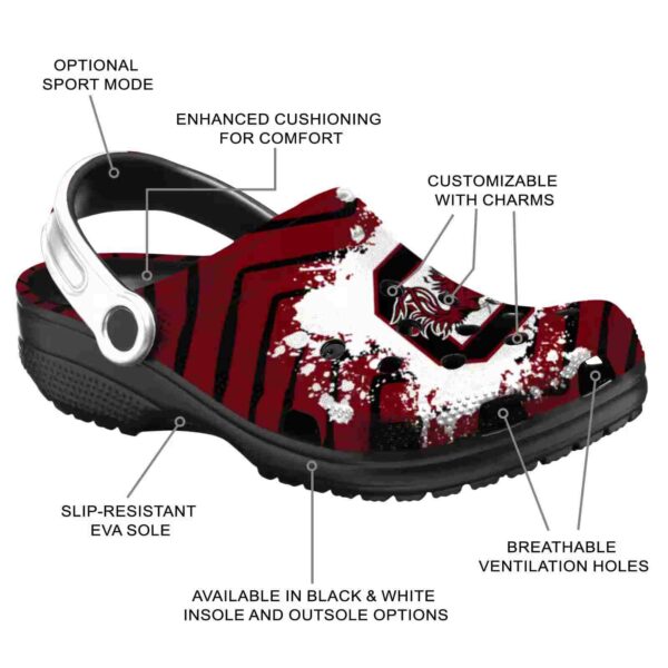 customized south carolina gamecocks zigzag paint burst crocs new arrival