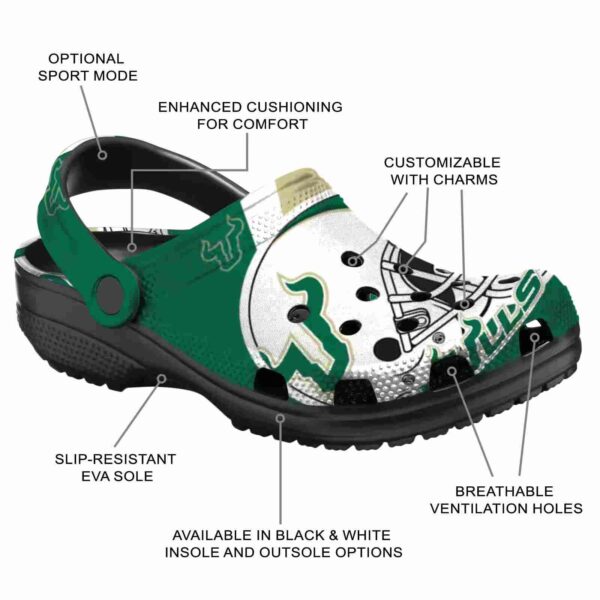 customized south florida bulls football helmet clog new arrival