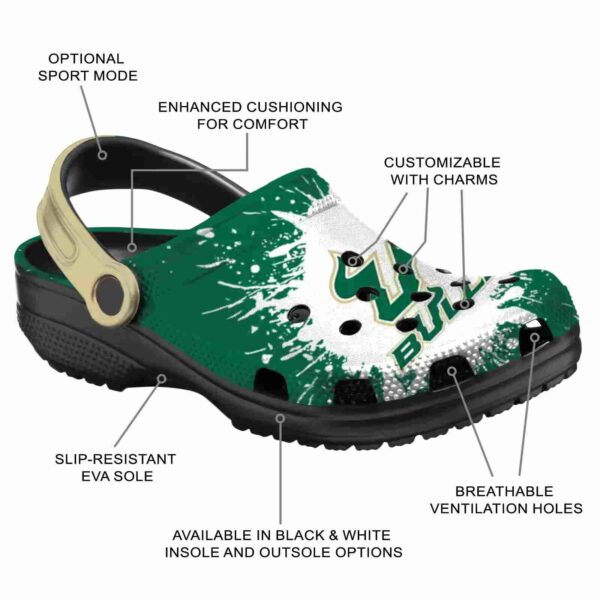 customized south florida bulls splash art clog new arrival