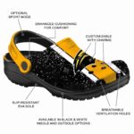 customized southern miss golden eagles vertical stripes clog best selling