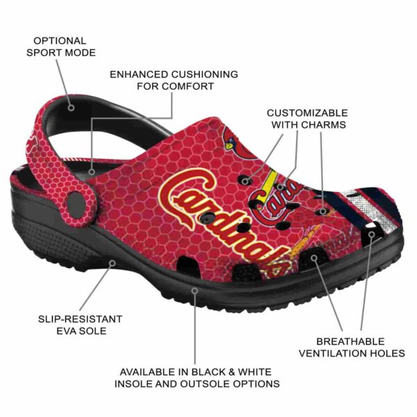 customized st louis cardinals contrasting stripes crocs new arrival