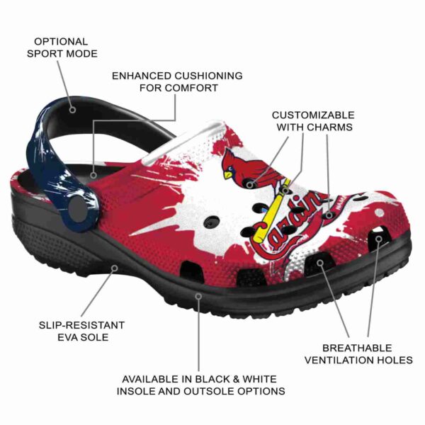 customized st louis cardinals splatter pattern crocs new arrival