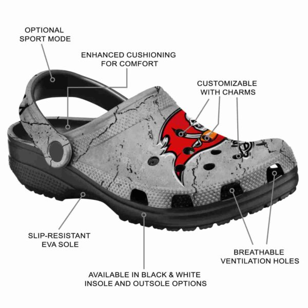 customized tampa bay buccaneers cracked texture crocs new arrival
