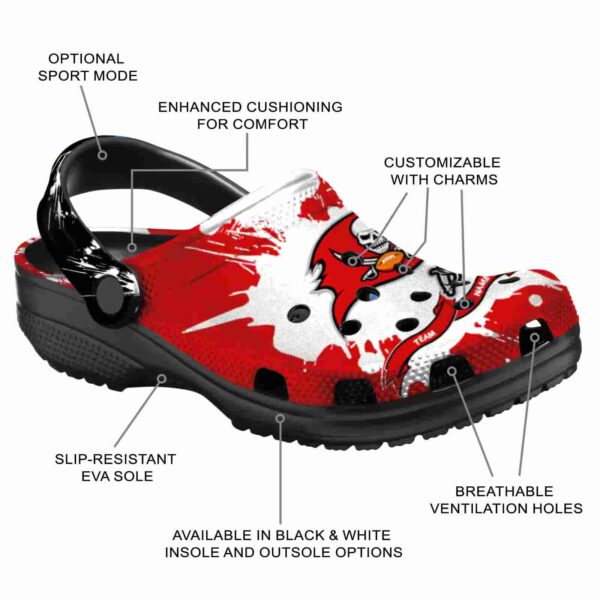 customized tampa bay buccaneers splatter pattern crocs new arrival
