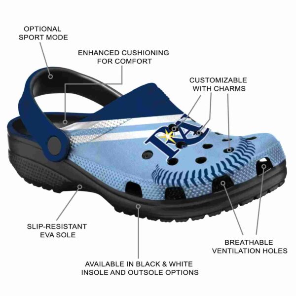customized tampa bay rays baseball motif crocs new arrival