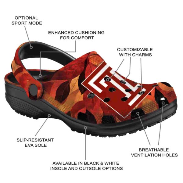customized temple owls autumn leaves clog new arrival