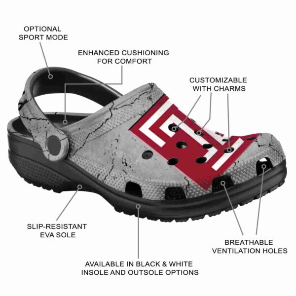 customized temple owls cracked texture clog new arrival