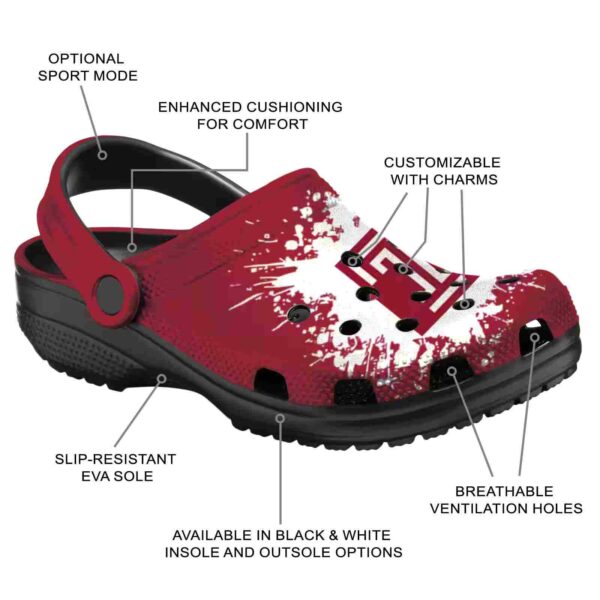 customized temple owls splatter background clog new arrival