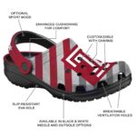 customized temple owls star spangled graphic clog best selling