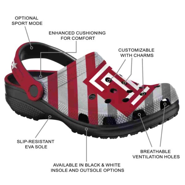 customized temple owls star spangled graphic clog new arrival