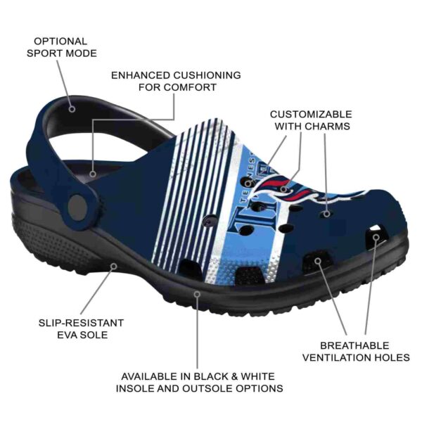 customized tennessee titans vibrant dual tone crocs new arrival