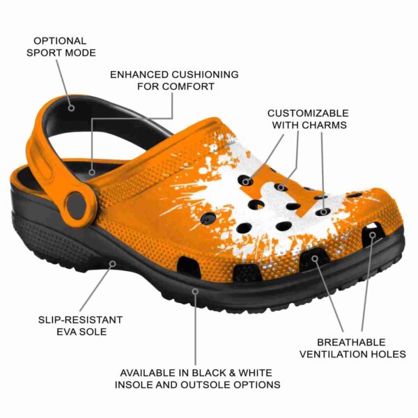 customized tennessee volunteers splatter background crocs new arrival