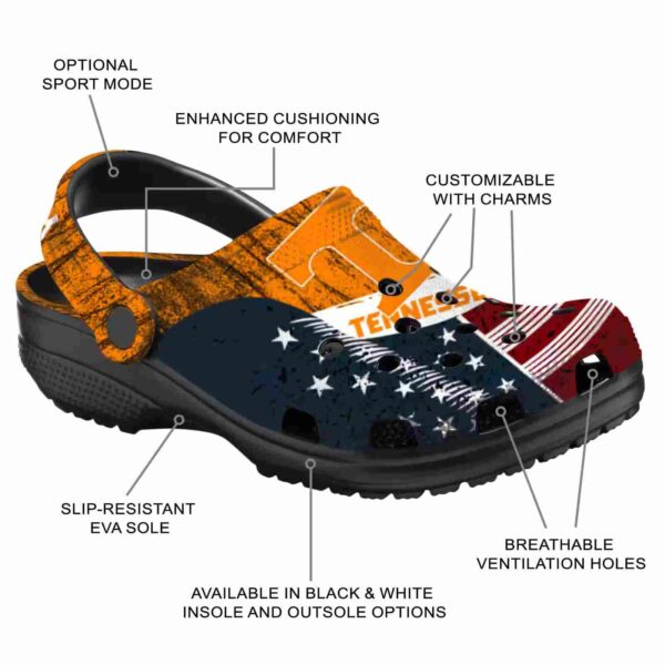 customized tennessee volunteers star spangled side pattern crocs new arrival