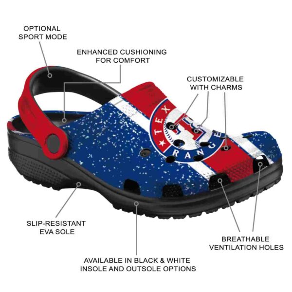 customized texas rangers vertical stripes crocs new arrival