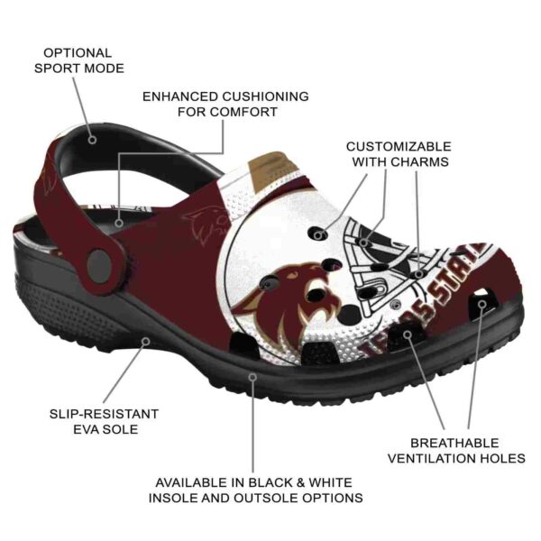 customized texas state bobcats football helmet clog new arrival