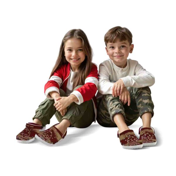 customized texas state bobcats paint splatter graphics clog fashion forward