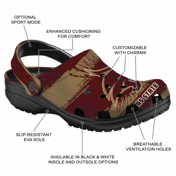 customized texas state bobcats paint splatter graphics clog new arrival