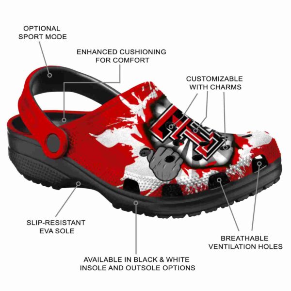 customized texas tech red raiders gripping hand crocs new arrival
