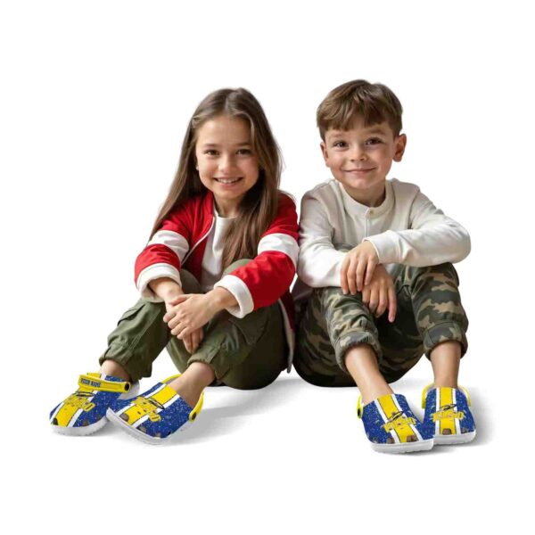 customized toledo rockets vertical stripes clog fashion forward