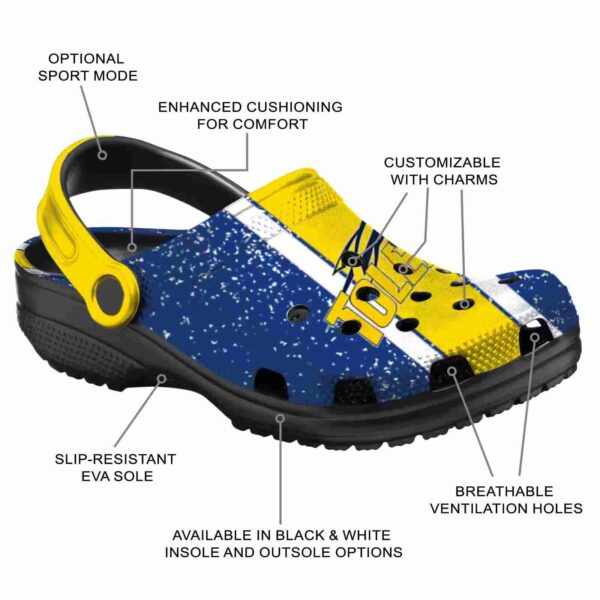 customized toledo rockets vertical stripes clog new arrival