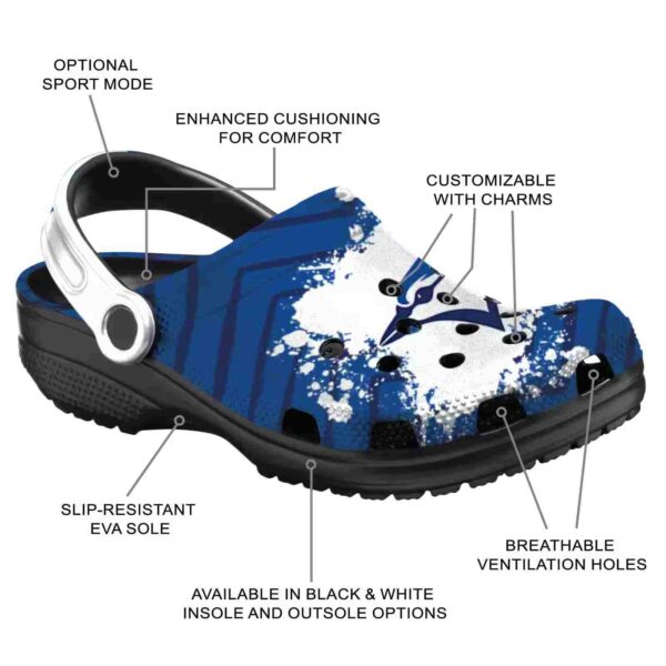 customized toronto blue jays zigzag paint burst crocs new arrival
