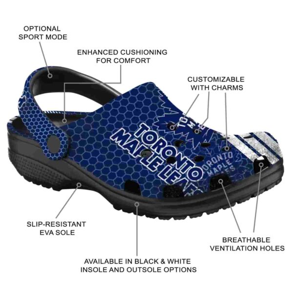 customized toronto maple leafs contrasting stripes clog new arrival