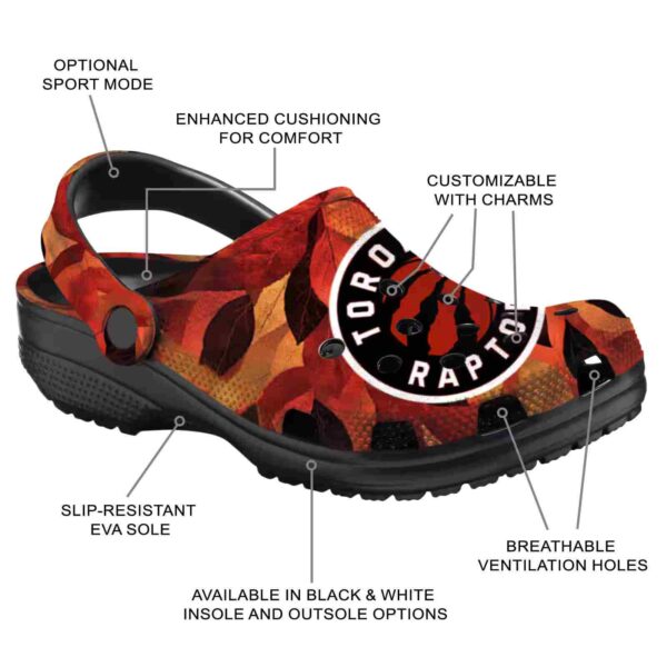 customized toronto raptors autumn leaves clog new arrival