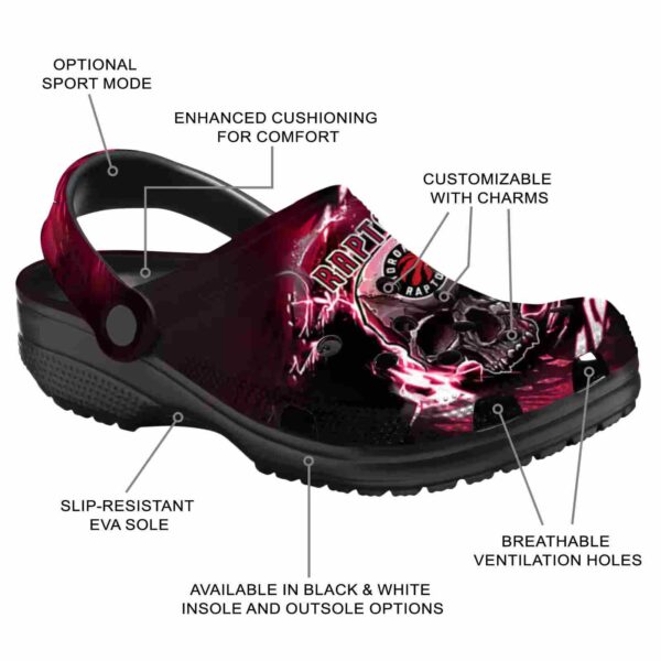 customized toronto raptors gothic skull clog new arrival
