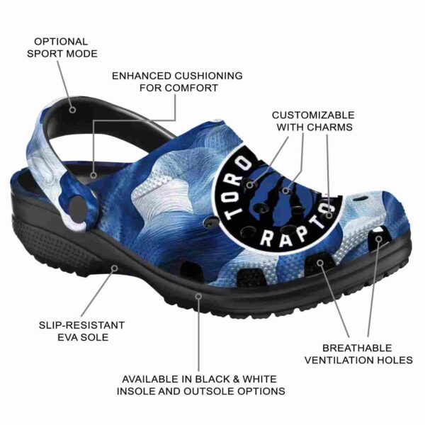 customized toronto raptors ocean waves clog new arrival