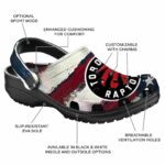 customized toronto raptors patriotic stripes clog best selling