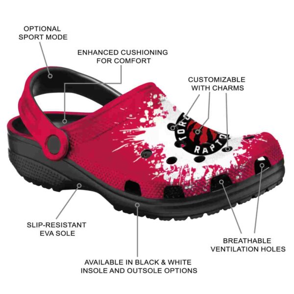 customized toronto raptors splatter background clog new arrival