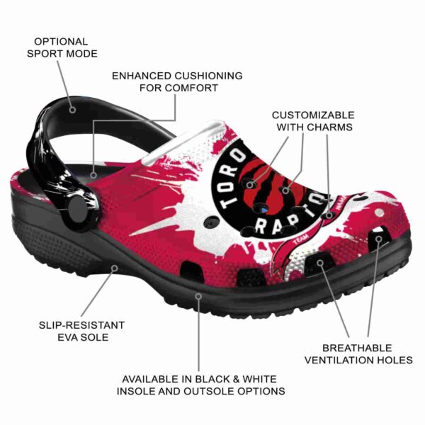 customized toronto raptors splatter pattern clog new arrival