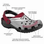 customized troy trojans baseball motif clog best selling