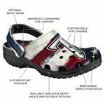 customized troy trojans patriotic stripes clog best selling
