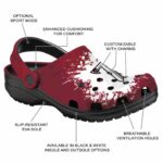 customized troy trojans splatter background clog best selling