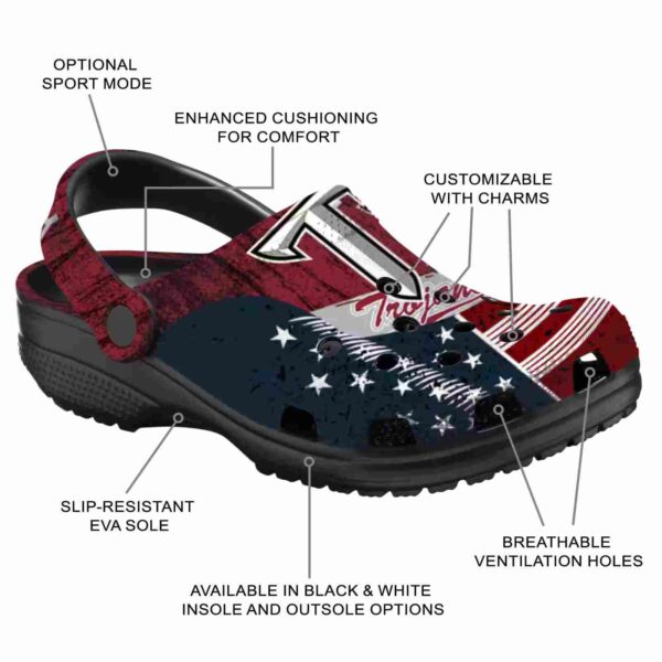 customized troy trojans star spangled side pattern clog new arrival