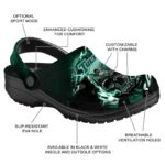 customized tulane green wave gothic skull clog best selling