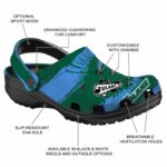 customized tulane green wave paint splatter graphics clog best selling