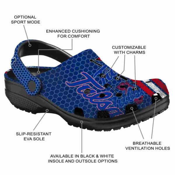 customized tulsa golden hurricane contrasting stripes clog new arrival