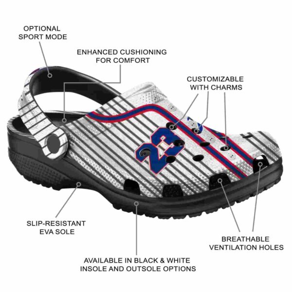 customized tulsa golden hurricane pinstripe pattern clog new arrival