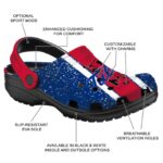 customized tulsa golden hurricane vertical stripes clog best selling